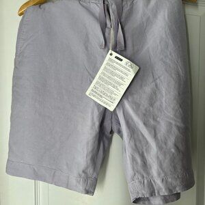 Officine Generale Phil Lyocell, linen and cotton-blend twill drawstring shorts